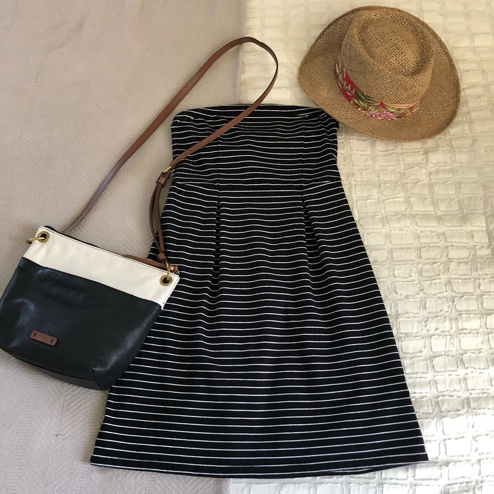 Old Navy Strapless Striped Dress
